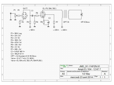 Ampli EL- PL 504 - 12AT7 - EL 502 - PL 502  .JPG